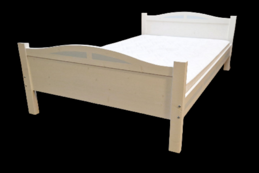 2-p.bed SAM boog 120x200cm WIT SHOWMODEL