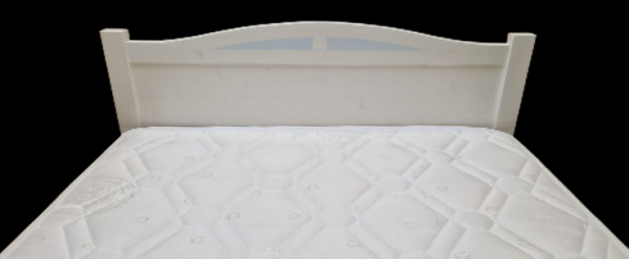 2-p.bed SAM boog 120x200cm WIT SHOWMODEL