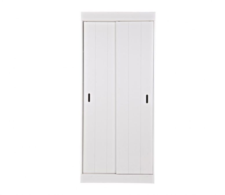 2-deurskast ROW wit met schuifdeuren