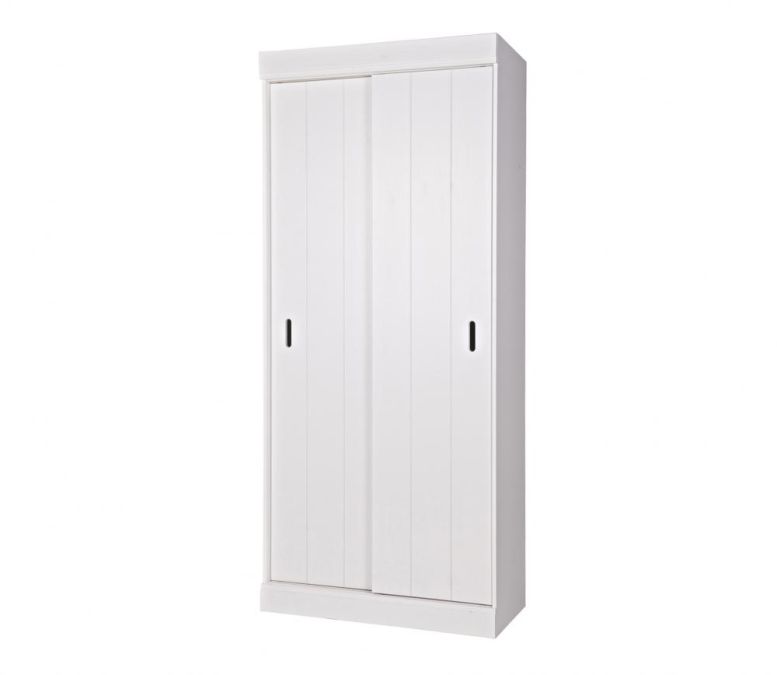 2-deurskast ROW wit met schuifdeuren